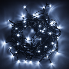 Гірлянда RD-7134 внутрішня, 300 LED, 25 метрів, чорний провід, колір ламп — білий
