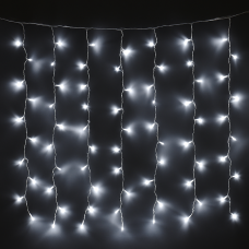 Гірлянда RD-7154 «Водоспад» внутрішня, 320 LED, 3×2 м, колір ламп — білий, із заглушками (10×32 лампи)