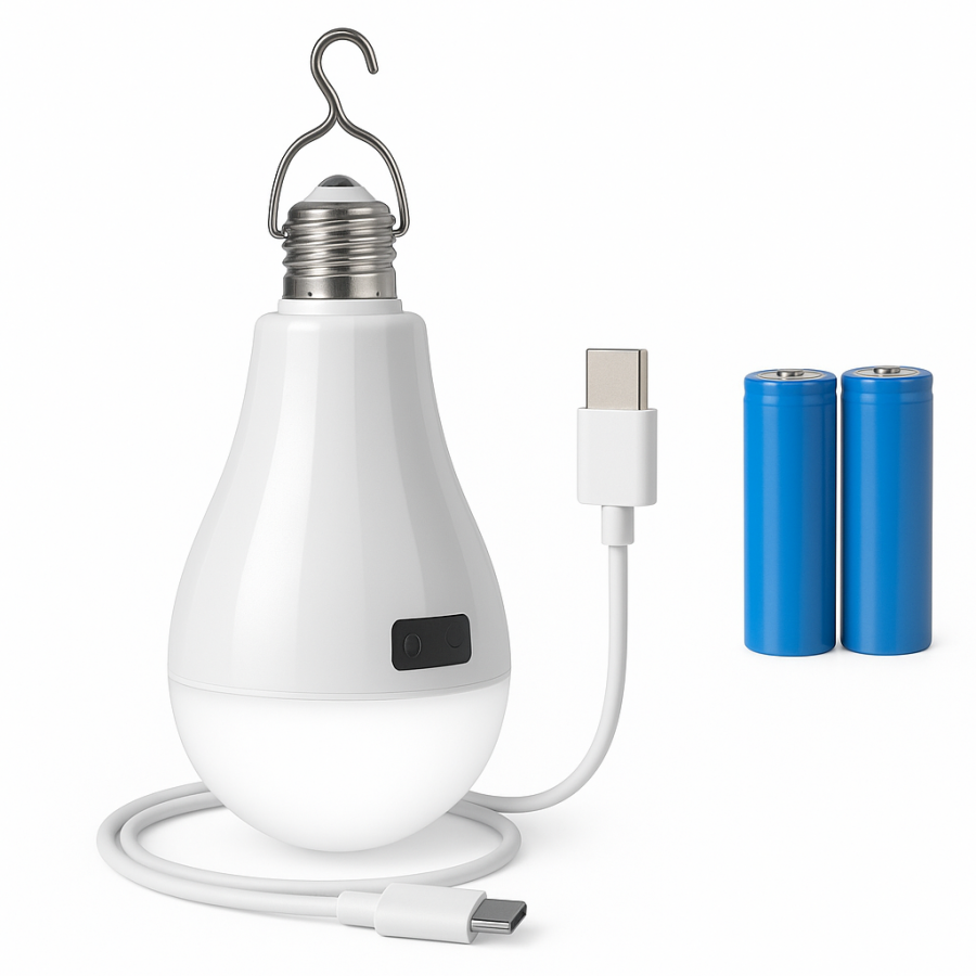 Аварийная LED лампа FM-8029 30W с аккумуляторами, питание Type-C, портативная автономная лампа