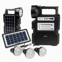 Солнечная зарядная станция VHG CL-810 с Bluetooth, MP3, FM радио, фонарём и 3 LED лампами (Powerbank)