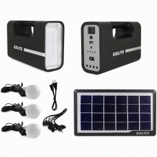 Солнечная станция GDLite GD-1 с 3 LED лампами и панелью 3W (портативная зарядная система)
