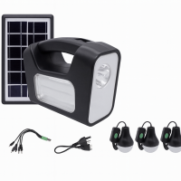 Солнечная зарядная станция GDLite 3 с PowerBank 4000 mAh + 3 LED лампы (панель 3.5W)