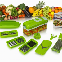 Овощерезка 16-в-1 HA-347 — мультислайсер, измельчитель, шинковка, насадки для кубиков и фигурной нарезки