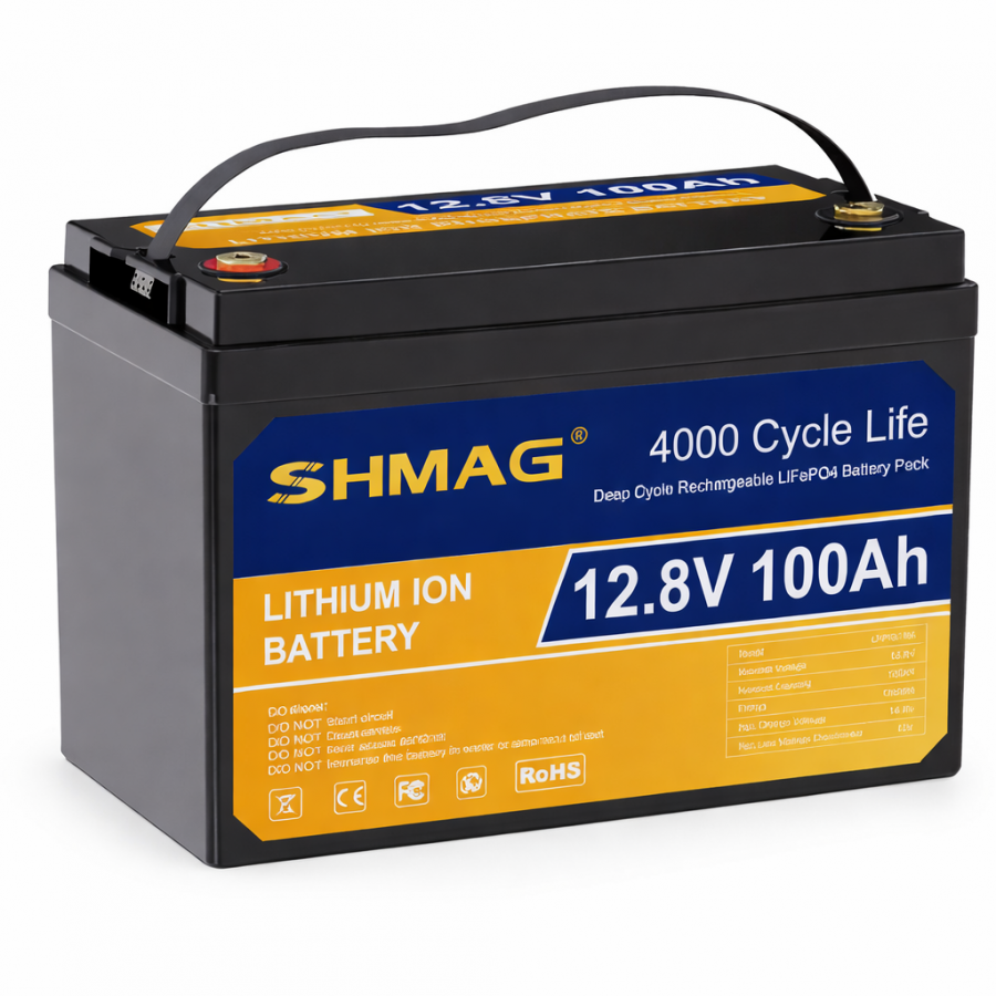Литиевый аккумулятор SHMAG LiFePO4 12.8V 100Ah с BMS — для солнечных систем, ИБП и автономного питания