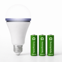 Аварійна світлодіодна лампочка 30 Вт E27 з трьома акумуляторами