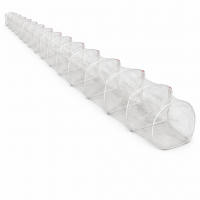 Раколовка гармошка 10 м, каркас 25×30 см, 20 входів, комірка 5 мм, біла