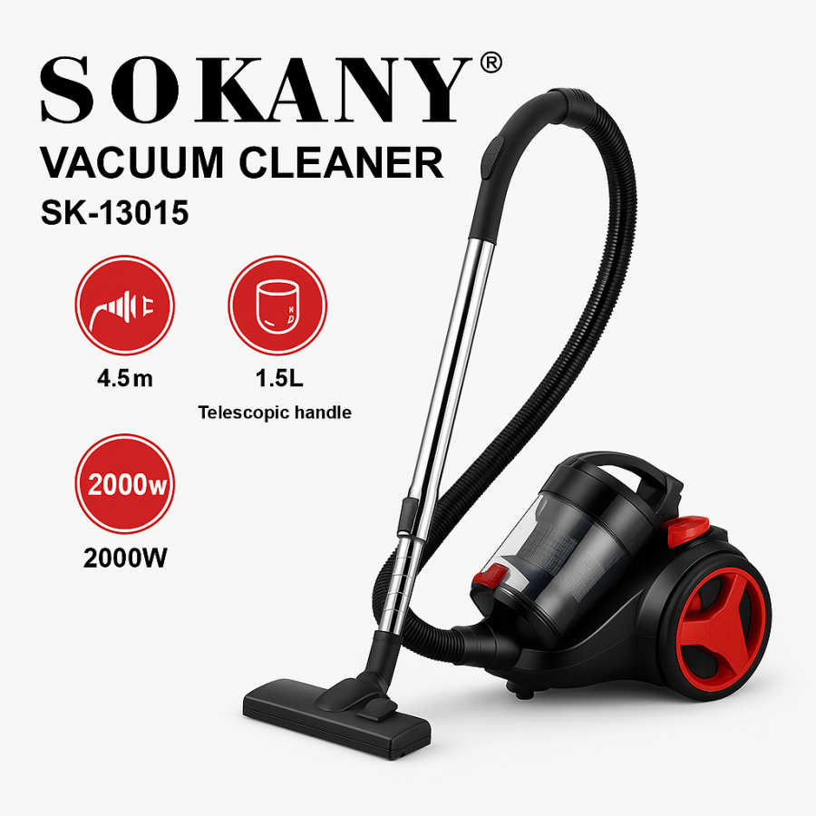 Многофункциональный пылесос контейнерного Sokany SK-13015 1.5 л 2000В телескопическая ручка