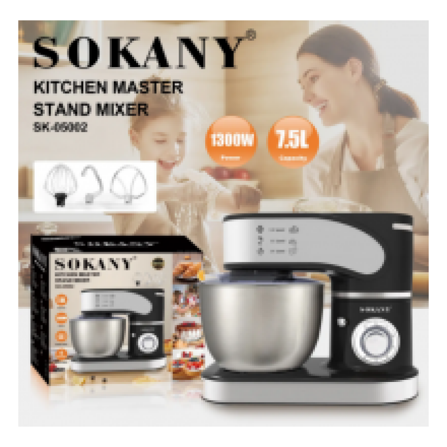 Планетарный миксер (Тестомес) 7,5л Sokany SK-05002