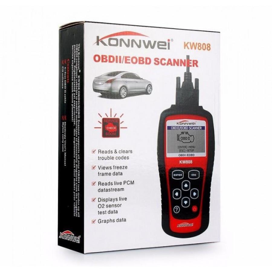 Автомобильный сканер Konnwei OBDII/EOBD scanner KW 808