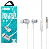 Наушники проводные с микрофоном Celebrat G1 Белые