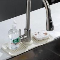 Силиконовая насадка-брызговик на смеситель для раковины,коврик Drain mat