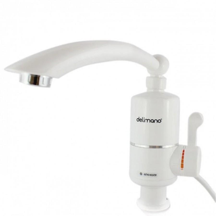 Водонагреватель проточный электрический бойлер кран с подогревом без экрана (Delimano) R-18