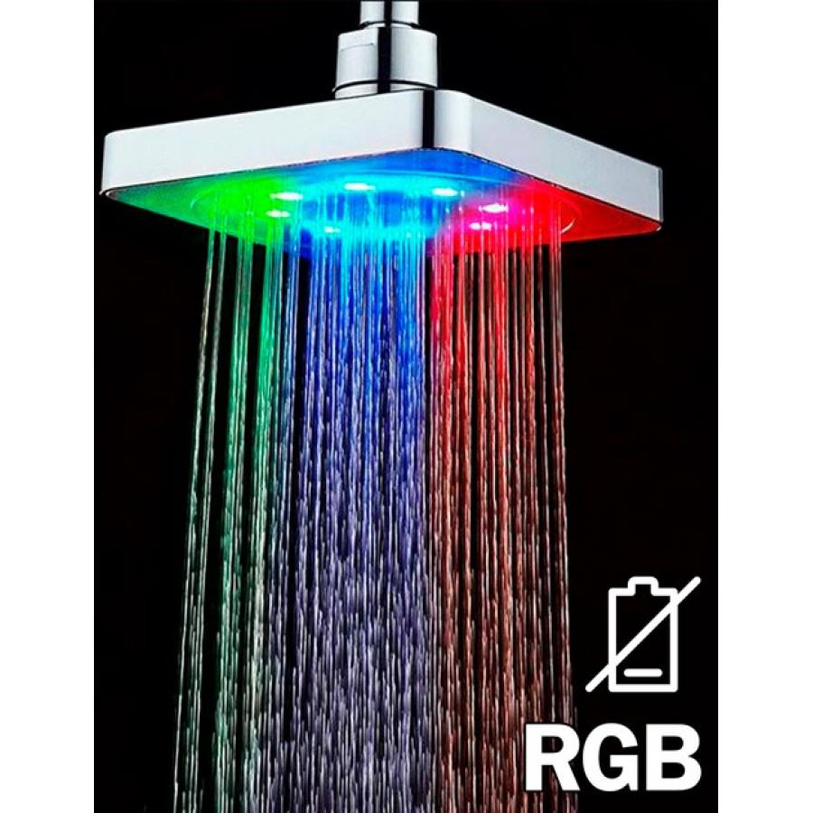 Насадка-Лейка для Верхнього душу з підсвіткою, 150 мм Led Shower head
