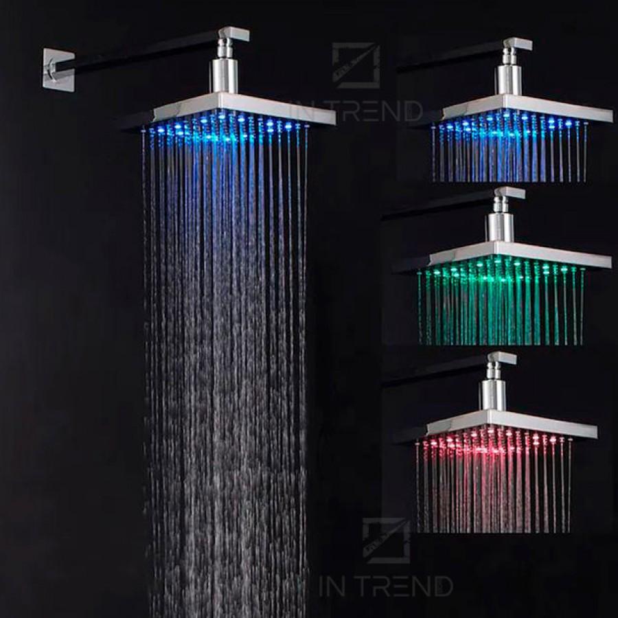 Насадка-Лейка для Верхнього душу з підсвіткою, 150 мм Led Shower head