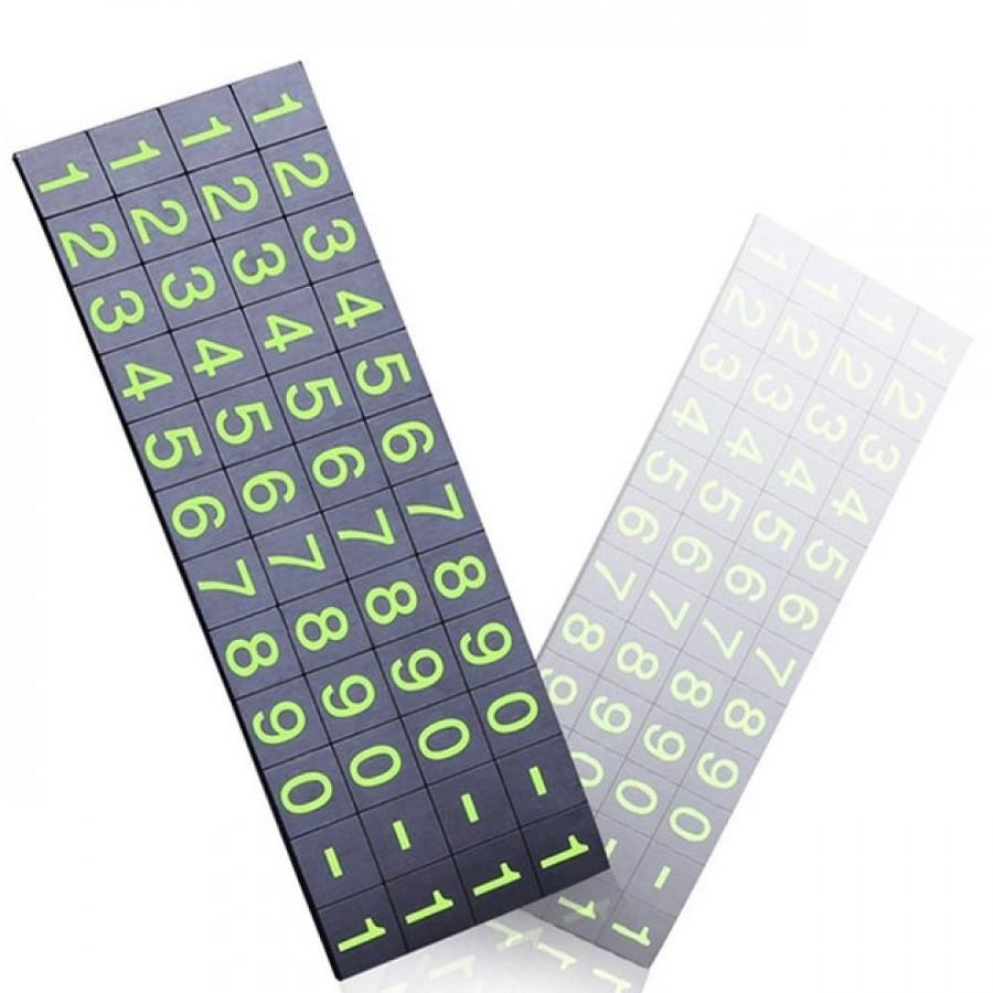 Тимчасова картка паркінгу з номером телефона на панель авто KartLine чорна