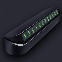 Тимчасова картка паркінгу з номером телефона на панель авто KartLine чорна