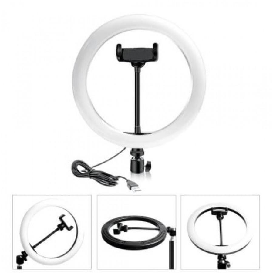 Кольцевая Led лампа Rgb MJ36 36см 3 крепления управление на проводе