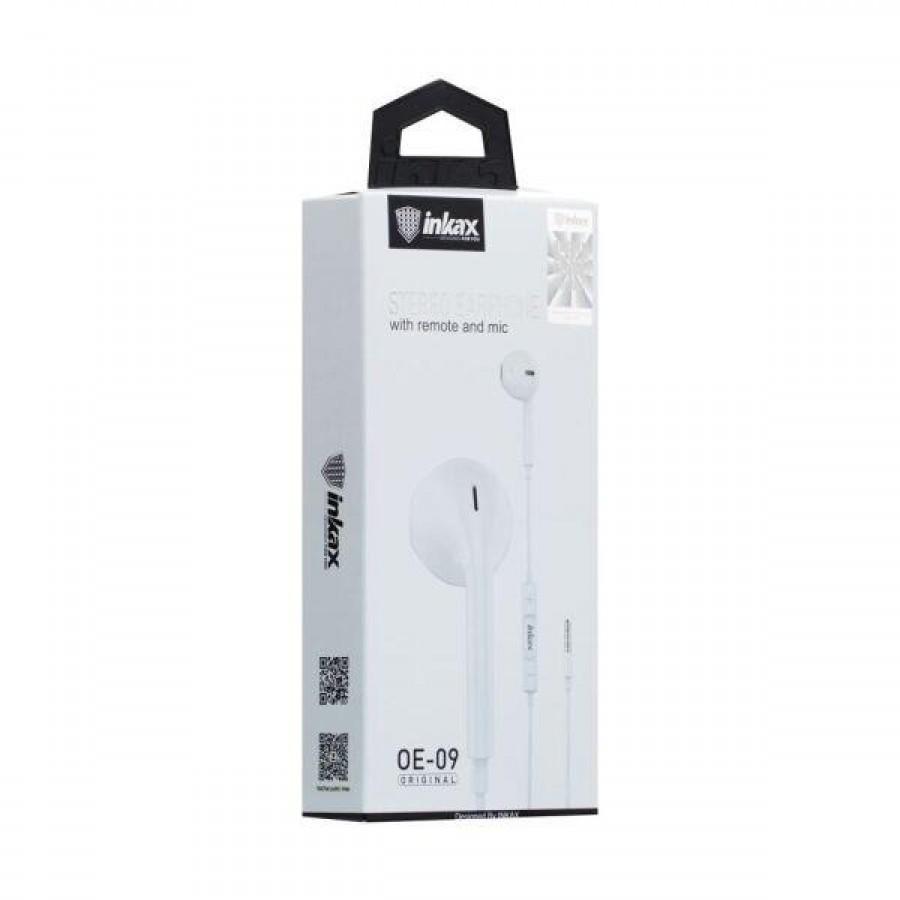 Наушники с микрофоном Inkax OE-09 белые