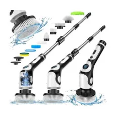 Электрическая щетка для уборки CLEANING BRUSH 9-в-1 (модель 108) — беспроводная, телескопическая, с насадками